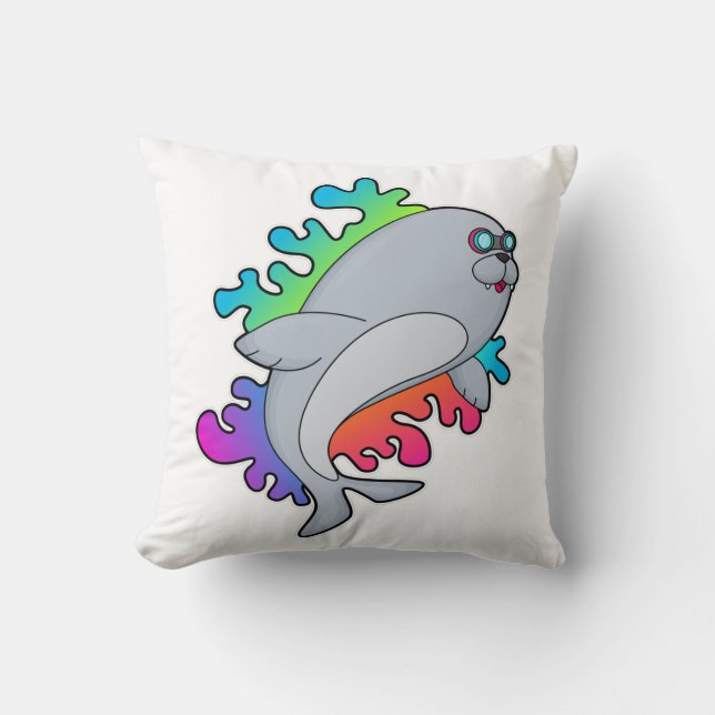 Zegel met bril kussen (Voorkant)