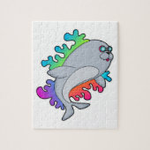 Zegel met bril legpuzzel (Verticaal)