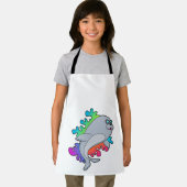 Zegel met bril schort (Insitu)