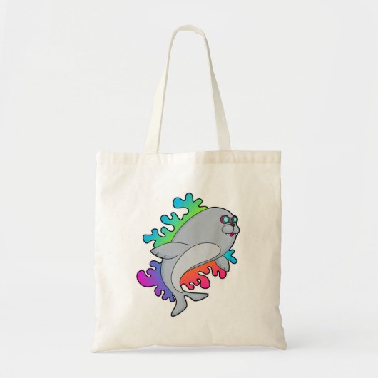 Zegel met bril tote bag (Voorkant)