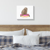Zegel met Donut Canvas Afdruk (Insitu (Slaapkamer))