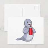 Zegel met Drinkbeker Briefkaart (Voorkant / Achterkant)