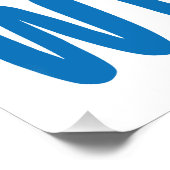 Zegel met een zegel met zonnebril perfect poster (Hoek)