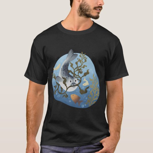 Zegel met hun kelp t-shirt (Voorkant)