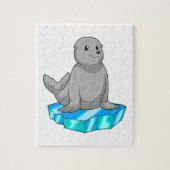 Zegel met ijsvleugel legpuzzel (Verticaal)