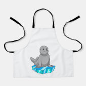 Zegel met ijsvleugel schort (Voorkant)