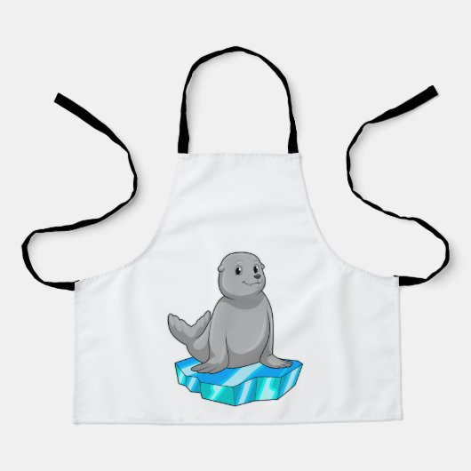 Zegel met ijsvleugel schort (Voorkant)