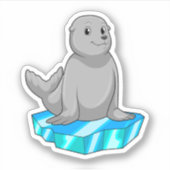 Zegel met ijsvleugel sticker (Voorkant)