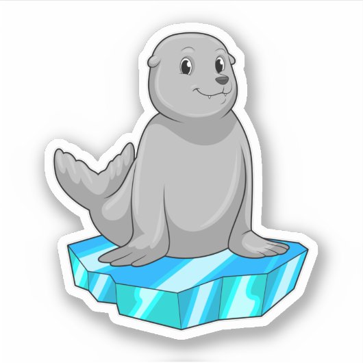 Zegel met ijsvleugel sticker (Voorkant)