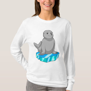 Zegel met ijsvleugel t-shirt