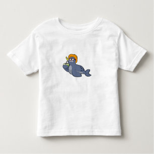 Zegel met kokosnoot kinder shirts