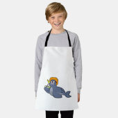 Zegel met kokosnoot schort (Gedragen)