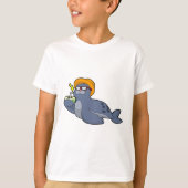 Zegel met kokosnoot t-shirt (Voorkant)