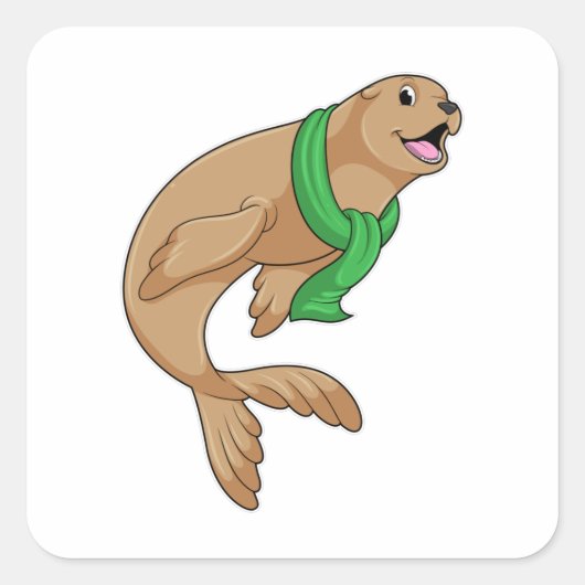 Zegel met Scarf (Voorkant)