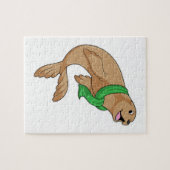 Zegel met Scarf Legpuzzel (Horizontaal)