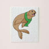 Zegel met Scarf Legpuzzel (Verticaal)