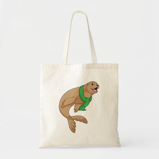 Zegel met Scarf Tote Bag (Voorkant)