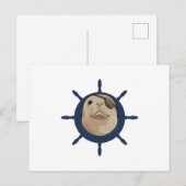 Zegel met schepror briefkaart (Voorkant / Achterkant)