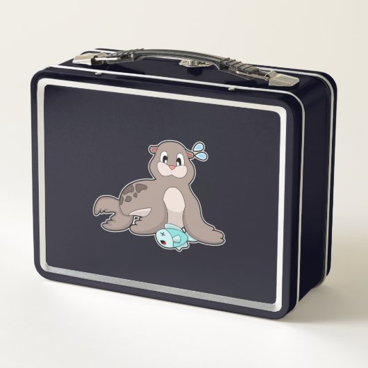 Zegel met vis (Achterkant)