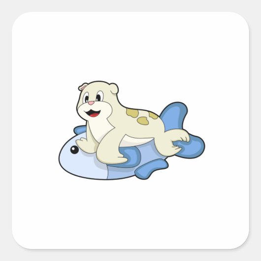 Zegel met vis (Voorkant)