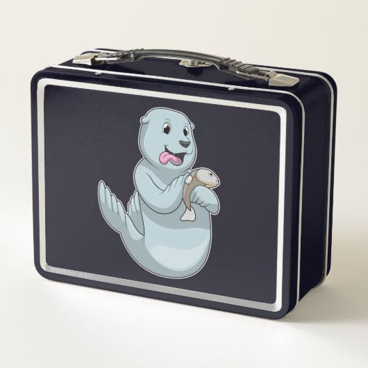 Zegel met vis (Achterkant)