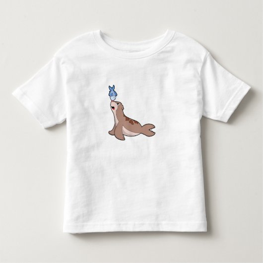Zegel met vis (2).PNG Kinder Shirts (Voorkant)