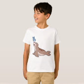 Zegel met vis (2).PNG T-shirt (Voorkant volledig)