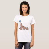 Zegel met vis (2).PNG T-shirt (Voorkant volledig)