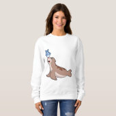 Zegel met vis (2).PNG Trui (Voorkant volledig)