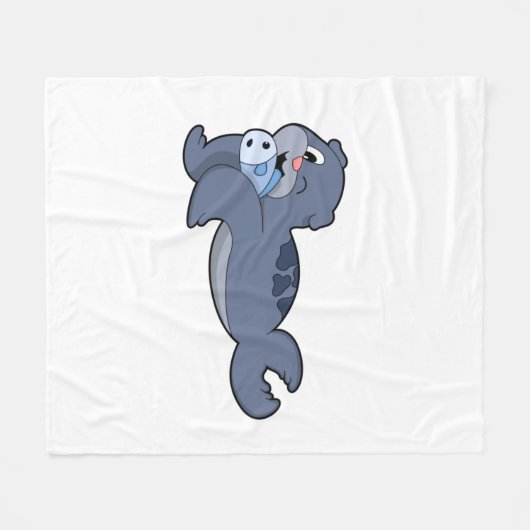 Zegel met vis (3).PNG Fleece Deken (Voorkant (Horizontaal))
