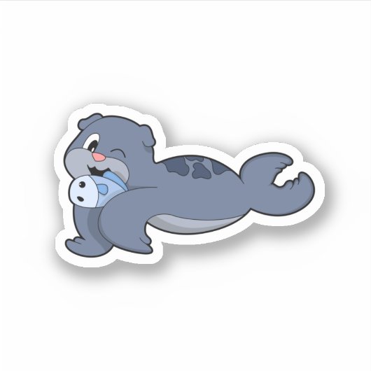 Zegel met vis (3).PNG Sticker (Voorkant)