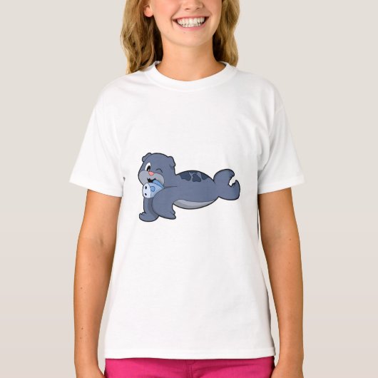 Zegel met vis (3).PNG T-shirt (Voorkant)