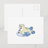 Zegel met Vis Briefkaart (Voorkant / Achterkant)