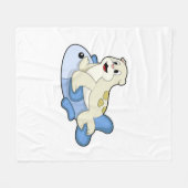 Zegel met vis fleece deken (Voorkant (Horizontaal))