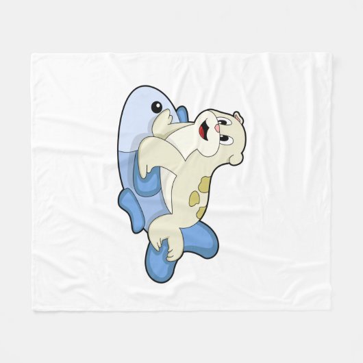 Zegel met vis fleece deken (Voorkant (Horizontaal))