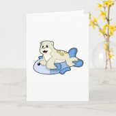 Zegel met vis kaart (Gele Bloem)