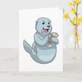 Zegel met vis kaart (Gele Bloem)