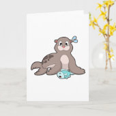 Zegel met vis kaart (Gele Bloem)