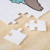 Zegel met vis legpuzzel (Zijkant)