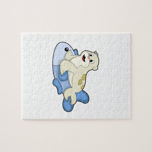 Zegel met vis legpuzzel (Horizontaal)