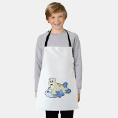 Zegel met vis schort (Gedragen)