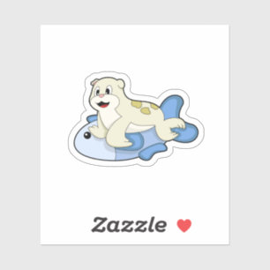 Zegel met vis sticker