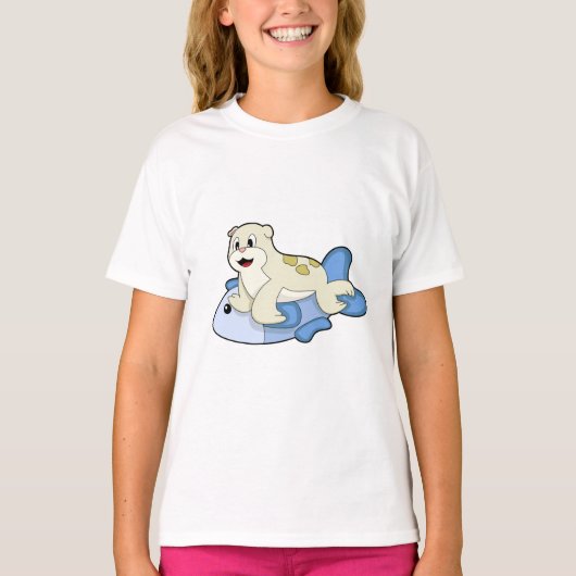 Zegel met vis t-shirt (Voorkant)