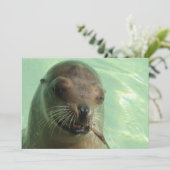 Zegel met visuitnodiging kaart (Staand voorkant)