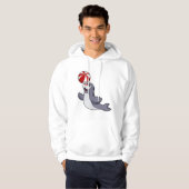 Zegel met waterpolo hoodie (Voorkant volledig)