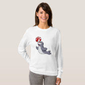 Zegel met waterpolo t-shirt (Voorkant volledig)