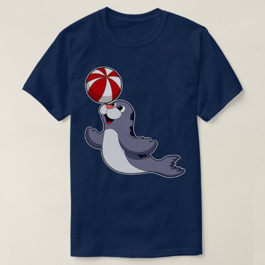 Zegel met waterpolo t-shirt (Design voorkant)