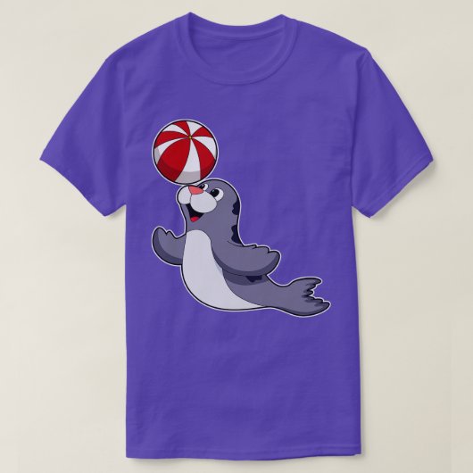 Zegel met waterpolo t-shirt (Design voorkant)