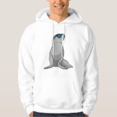 Zegel met zonnebril hoodie (Voorkant)
