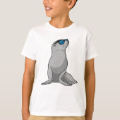 Zegel met zonnebril t-shirt (Voorkant)